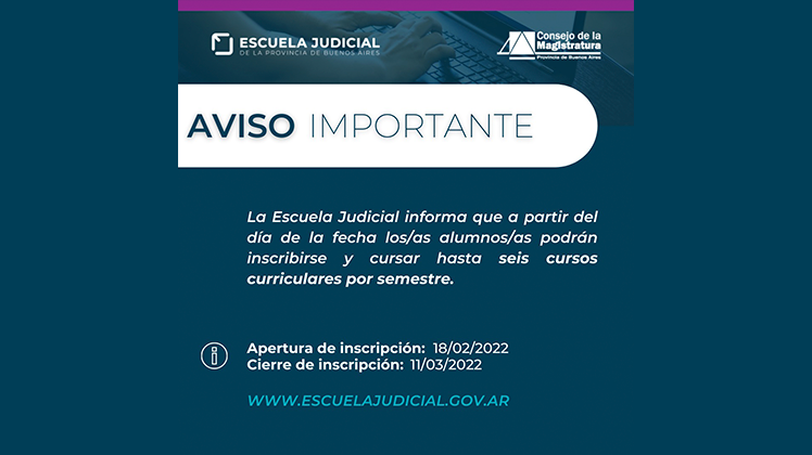 Aviso Escuela Judicial