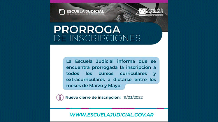 Prorroga Escuela Judicial